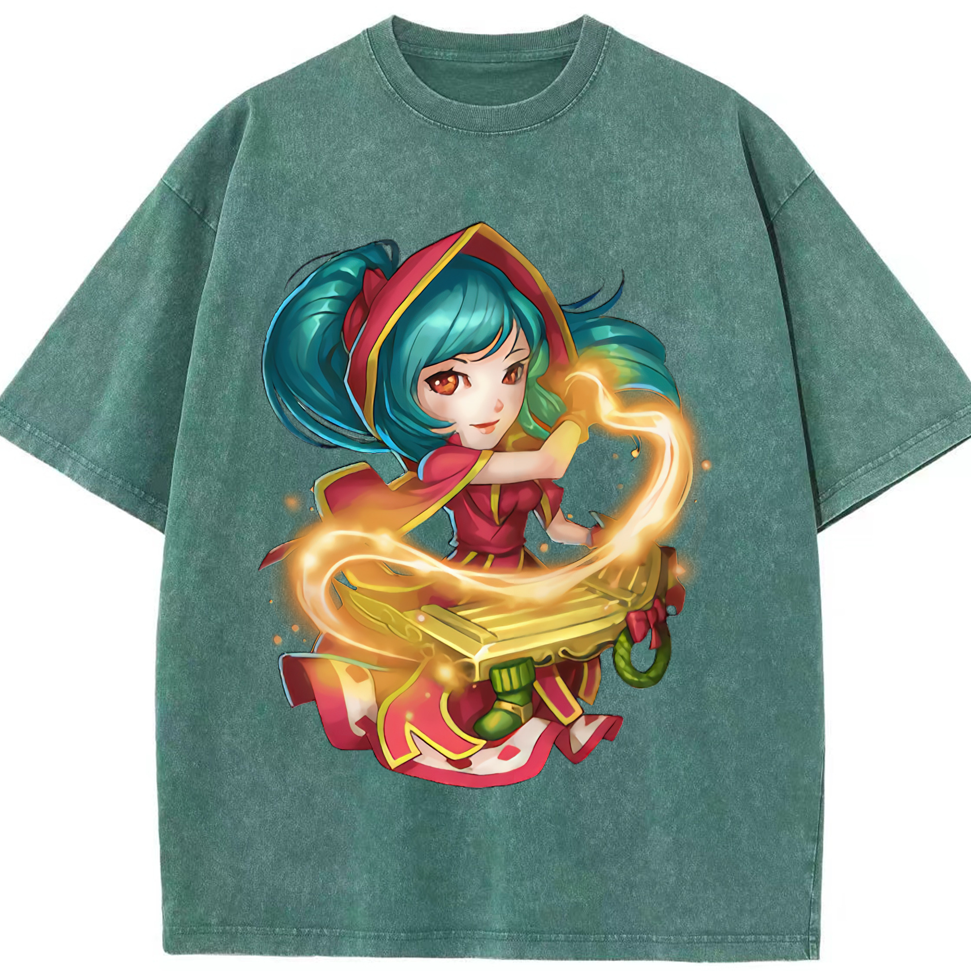 リーグ・オブ・レジェンド League of Legends LOL 綿100% ヴィンテージ風 半袖Tシャツ（フロントプリント）